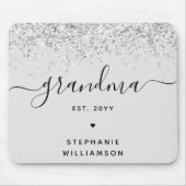 Grandma Est Glitter Confetti Custom Grandma Gift Muismat (Voorkant)