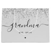 Grandma Est Glitter Confetti Custom Grandma Gifts Groot Cadeauzakje (Voorkant)