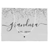 Grandma Est Glitter Confetti Custom Grandma Gifts Groot Cadeauzakje (Achterkant)