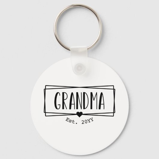 Grandma Est Grandma New Grandmoeder Gigi gift Sleutelhanger (Voorkant)