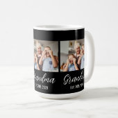 Grandma Est. White script 3 photo Koffiemok (Voorkant rechts)