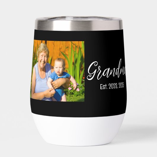 Grandma Est. White script photo (Achterkant)