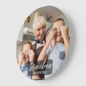 Grandma Est. White script photo Grote Klok (Hoek)