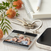 Grandma Est. White script photo Sleutelhanger (Voorkant Rechts)