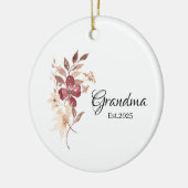 Grandma Est. Year – New Grandma Milestone Keramisch Ornament (Links)