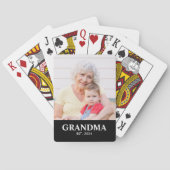 Grandma Established Bold Black Phot Pokerkaarten (Achterkant)