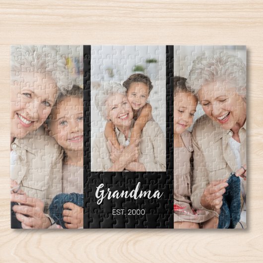 Grandma Established Modern Script 3 Photo  Legpuzzel