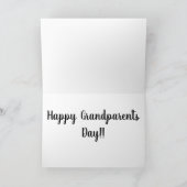 Grandma Established Modern Script Black 3 Photo Bedankkaart (Binnen)