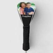 Grandma Established Modern Script Photo  Golfheadcover (Voorkant)