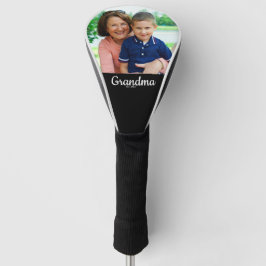 Grandma Established Modern Script Photo Golfheadcover