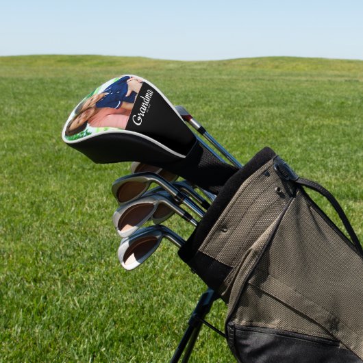 Grandma Established Modern Script Photo  Golfheadcover (Insitu)