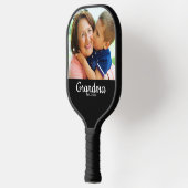 Grandma Established Modern Script Photo Pickleball Paddle (Links)