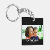 Grandma Established Modern Script Photo  Sleutelhanger (Voorkant Links)