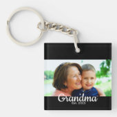 Grandma Established Modern Script Photo  Sleutelhanger (Voorkant)