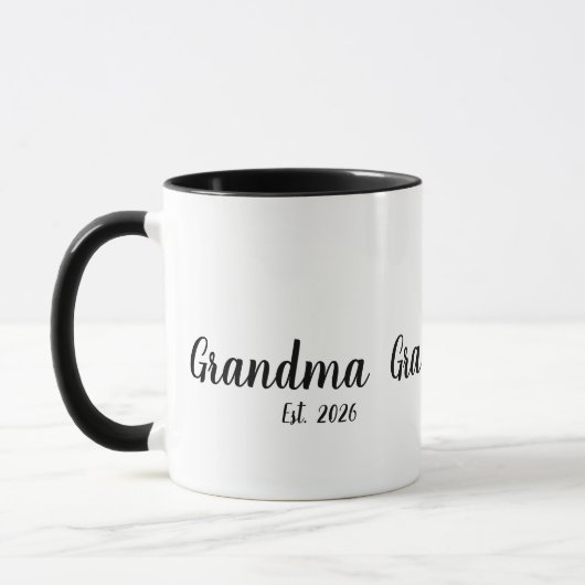Grandma Established New Grandmother Gift Mok (Links)