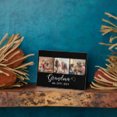 Grandma Established Script Gift 3 Photo Fotoplaat (Zijkant)