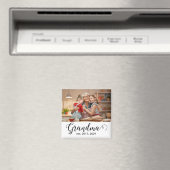 Grandma Established Script Gift Photo Magneet (Insitu (Vaatwasser))