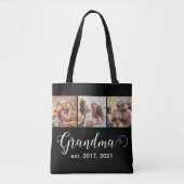 Grandma Established Script Gift Photo Tote Bag (Voorkant)