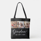 Grandma Established Script Gift Photo Tote Bag (Achterkant)