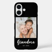 Grandma Established Script Photo Black Case-Mate  iPhone Case (Achterkant)