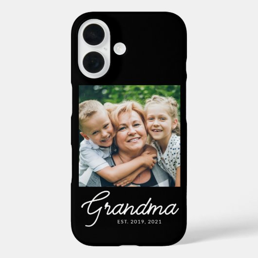 Grandma Established Script Photo Case-Mate iPhone Case (Achterkant)