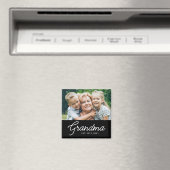 Grandma Established Script Photo Magneet (Insitu (Vaatwasser))