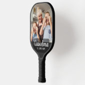 Grandma Established White Script Photo Pickleball Paddle (Links)