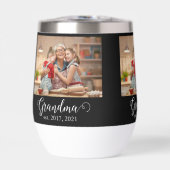 Grandma Established Year Modern White Script Photo (Voorkant)