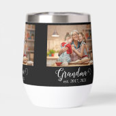 Grandma Established Year Modern White Script Photo (Achterkant)