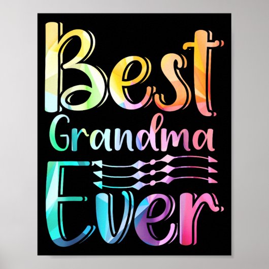 Grandma Ever Gift Graphic Art Text Quote Design  Poster (Voorkant)