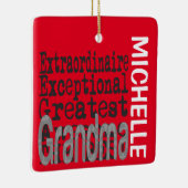 Grandma Extraordinaire CUSTOM Keramisch Ornament (Rechts)