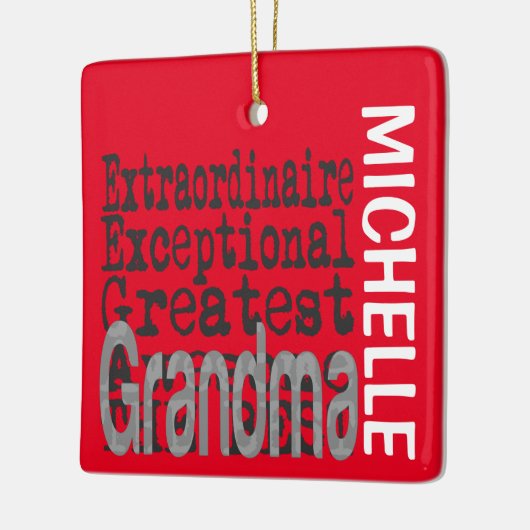 Grandma Extraordinaire CUSTOM Keramisch Ornament (Links)