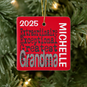 Grandma Extraordinaire CUSTOM Keramisch Ornament