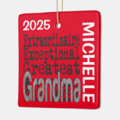 Grandma Extraordinaire CUSTOM Keramisch Ornament (Links)