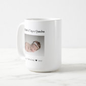 Grandma First Moederdag New Baby Foto Koffiemok (Voorkant links)