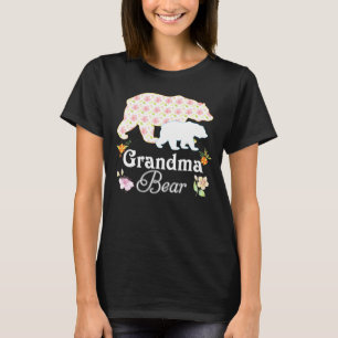 Grandma Floral Beer Cute Family Mama Grand T-shirt