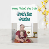 Grandma Fotografie Moederdag Kaart (Gele Bloem)