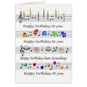 Grandma Funny Happy Birthday Song Sheet Music