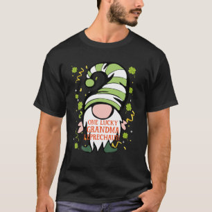 Grandma Funny St Patrick's Day Lucky Gnome Family T-shirt