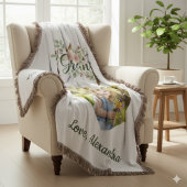 Grandma Gift - Floral Photo Deken