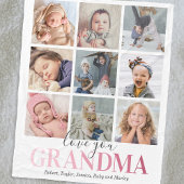 Grandma Gift | Liefde je fotocollage Fleece Deken