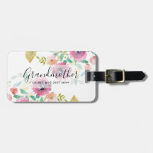 Grandma Gift -  roze roze bloemen - Persoonlijk