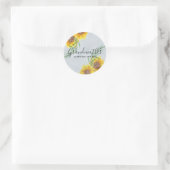 GRANDMA Gifts - Zonnebloem Gepersonaliseerd Ronde Sticker (Tas)