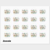 GRANDMA Gifts - Zonnebloem Gepersonaliseerd Ronde Sticker (Vel)