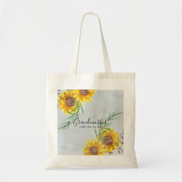GRANDMA Gifts - Zonnebloem Gepersonaliseerd Tote Bag