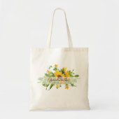 GRANDMA Gifts - Zonnebloem Gepersonaliseerd Tote Bag (Voorkant)