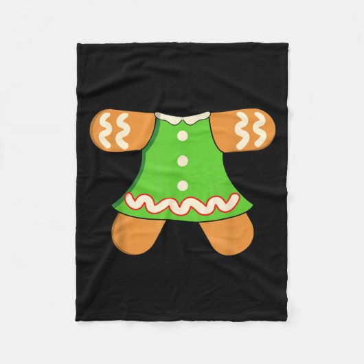 Grandma Gingerbread Man Costume Matching Christmas Fleece Deken (Voorkant)