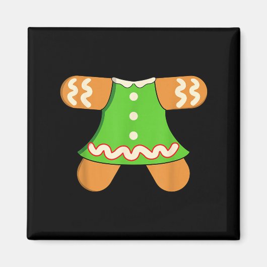 Grandma Gingerbread Man Costume Matching Christmas Magneet (Voorkant)