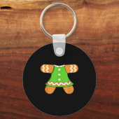 Grandma Gingerbread Man Costume Matching Christmas Sleutelhanger (Voorkant)