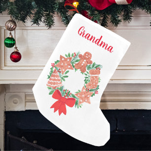 Grandma Gingerbrood Cookie Kerstmis Kleine Kerstsok